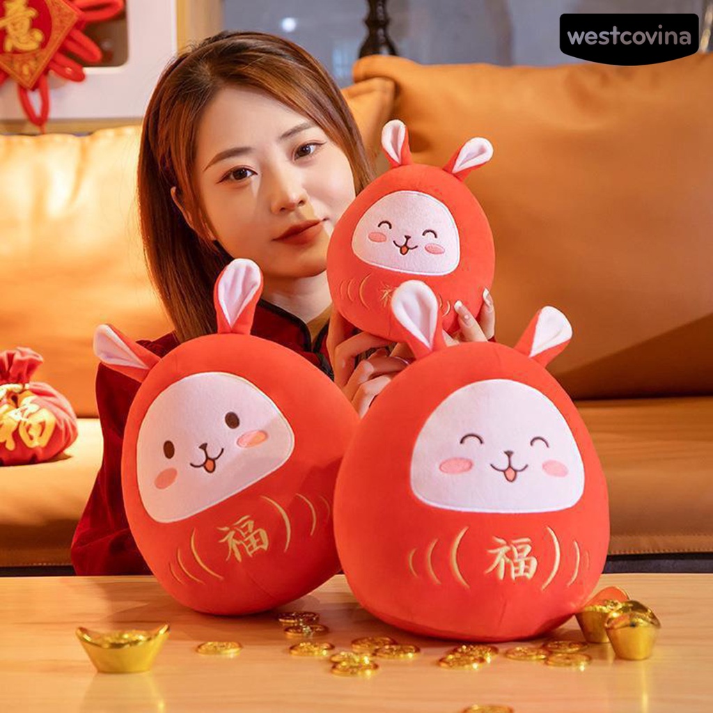 [Hot]☃Thỏ Nhồi Bông 6 / 18 / 28cm Phong Cách Trung Hoa Xinh Xắn