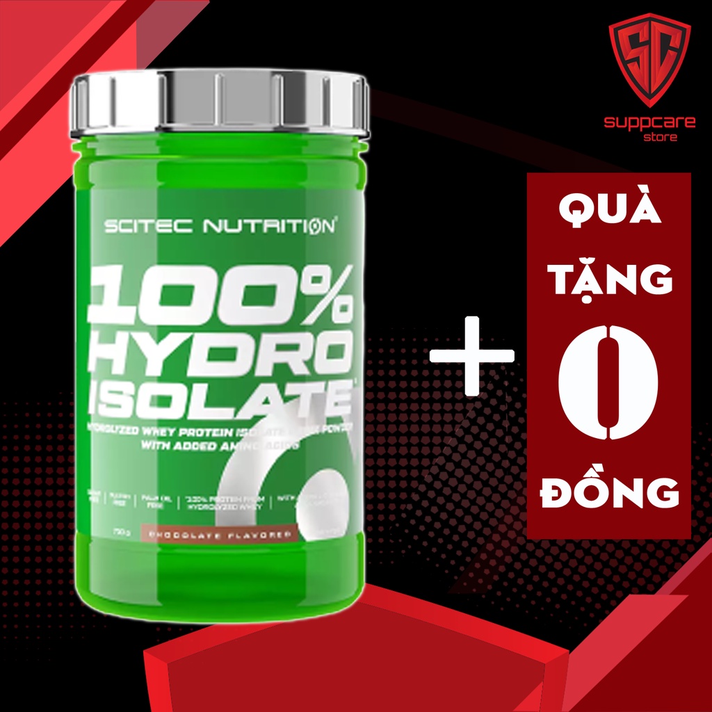 Whey + Quà tặng 0 đồng | Scitec Nutrition 100% HYDRO ISOLATE - Sữa Tăng Cơ Thủy Phân 700g - Chính Hãng SUPPCARE