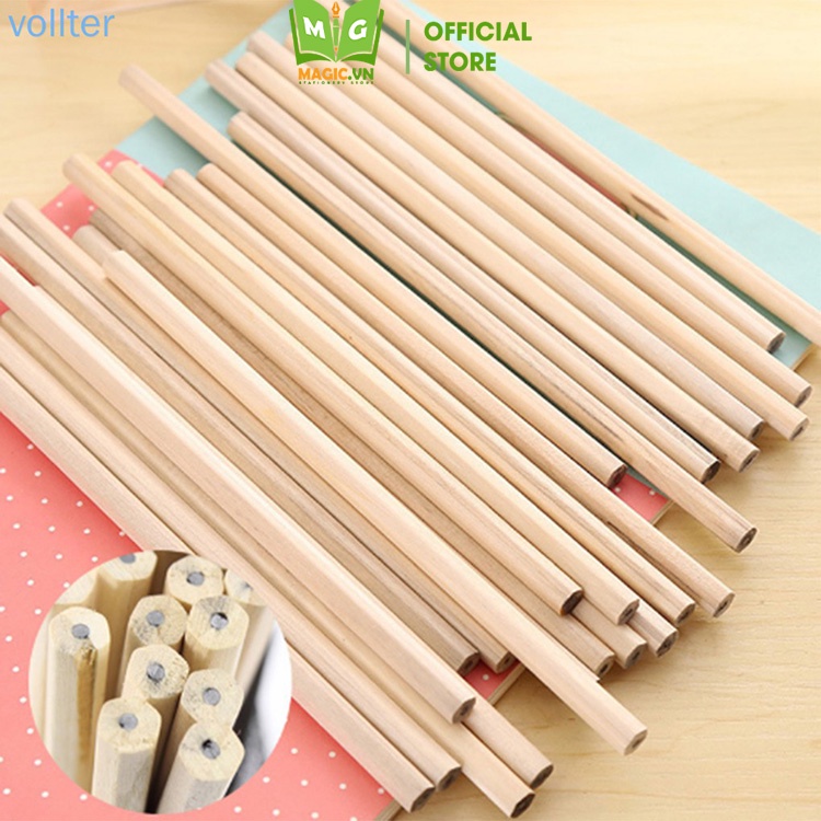 Bút Chì Cute MAGIC Viết Chì HB Gỗ Trơn Kiểu Tam Giác, Lục Giác Đơn Giản Vintage, Đồ Dùng Học Tập Dễ Thương Giá Rẻ BC1