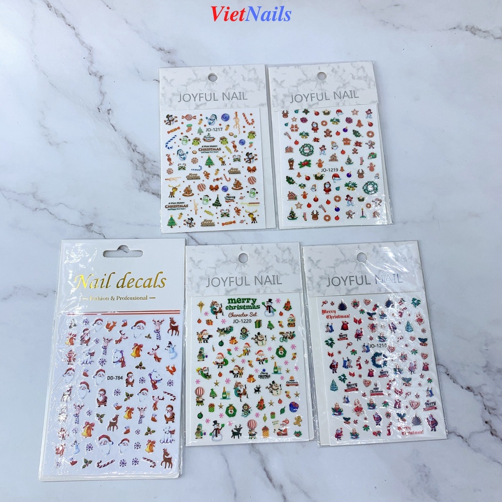 Sticker Dán Móng Noel Mới Nhất 2022 Hình Dán Trang Trí Móng Nail
