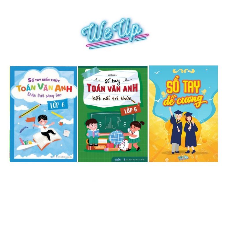 Combo 3 Cuốn Sổ Tay Toán_Văn_Anh Lớp_6 Chân Trời Sáng Tạo ), (Kết Nối Tri Thức ), Sổ Tay Đề_Cương