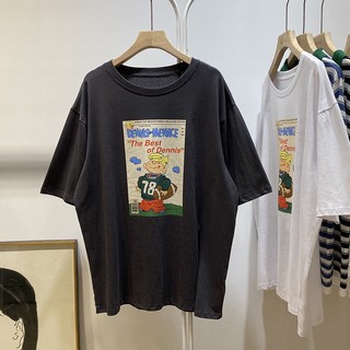 NRVP Áo Thun 100% Cotton Tay Ngắn Dáng Rộng Phong Cách Hàn Quốc Mới