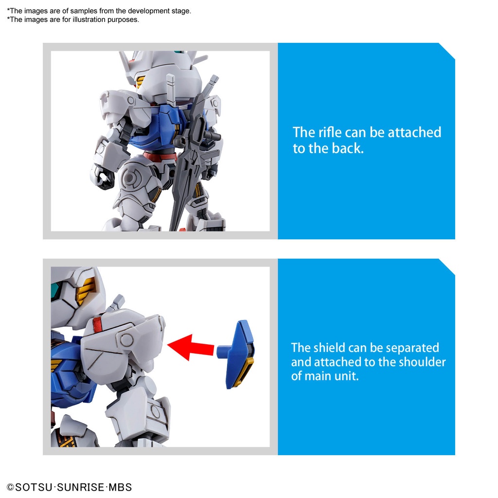 Mô Hình Gundam SD Aerial XVX-016 EX Standard Bandai Đồ Chơi Lắp Ráp Anime Nhật
