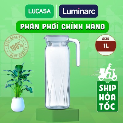 Bình Nước Thủy Tinh Luminarc Dona Embossment Ray 1L - L0436 | Phân Phối Chính Hãng