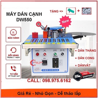 Máy dán cạnh gỗ dw550 đa chức năng dán thẳng cong, tròn, vát
