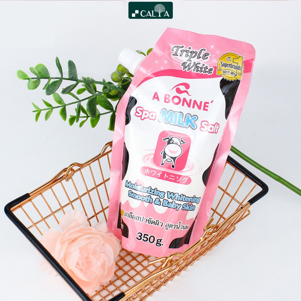 Muối Tắm Sữa Bò A Bonne Tẩy Tế Bào Chết, Giúp Da Mềm Mịn - Abonne Spa Milk Salt 350g