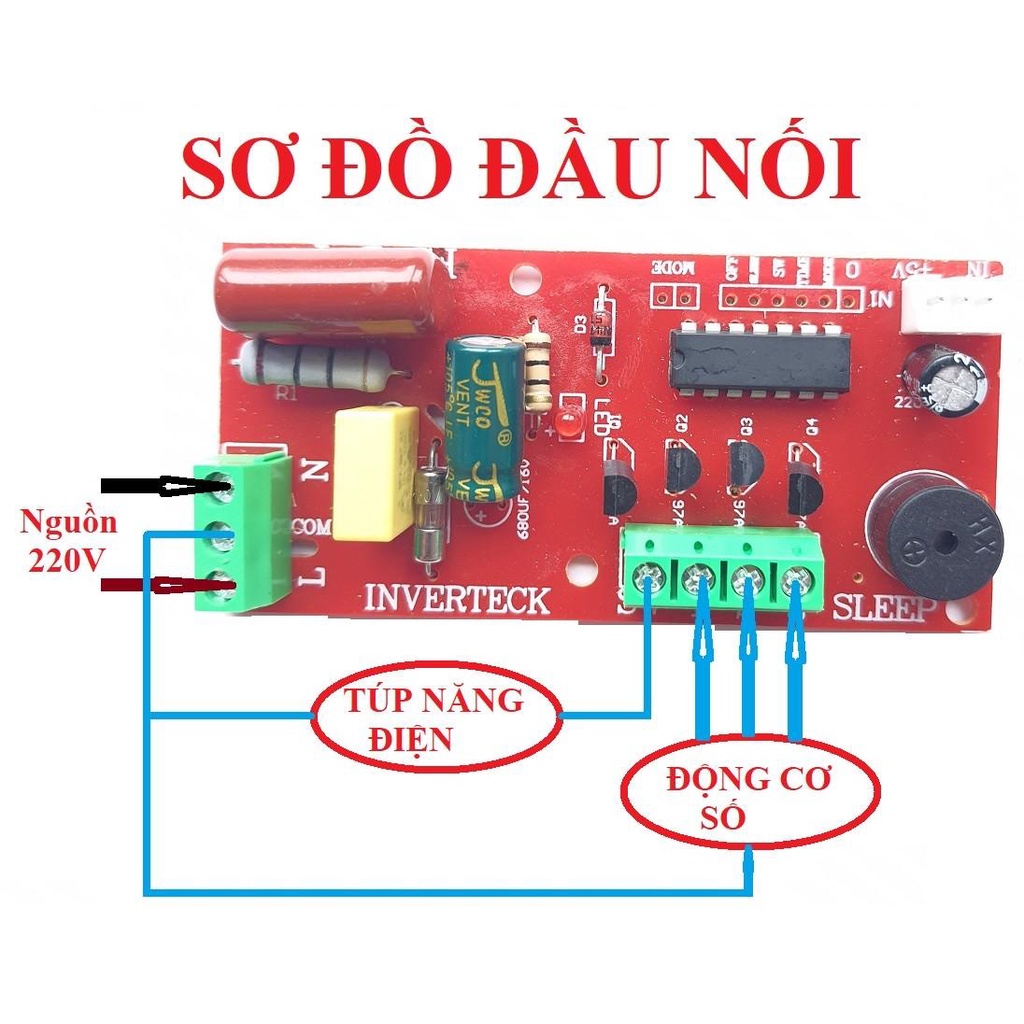 Bộ mạch điều khiển từ xa cho quạt INVERTECH LOẠI TỐT IC 14 CHÂN CÓ CẦU CHÌ BẢO VỆ SIÊU BỀN- ĐẦY ĐỦ HƯỚNG DẪN SỬ DỤNG