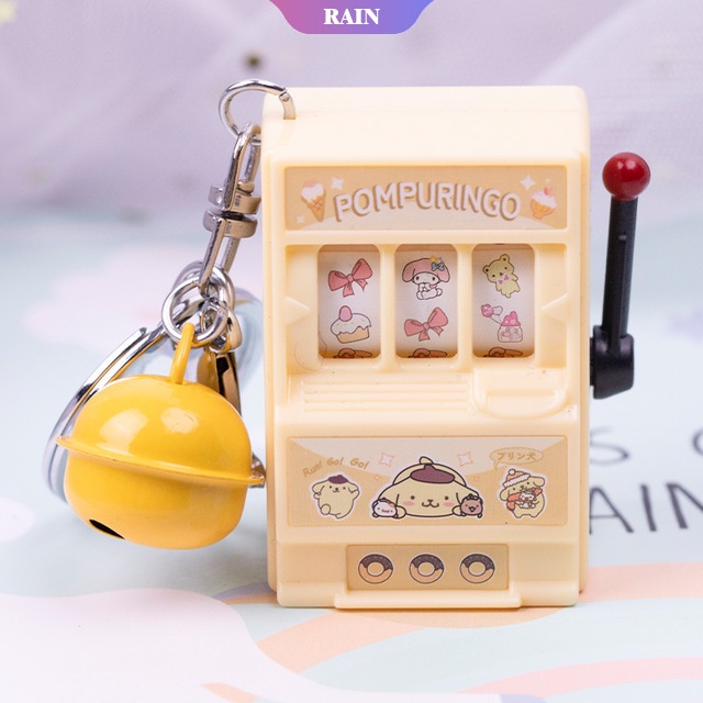 Móc Khóa Máy Chơi Game Mini Sanrio Series Hoạt Hình Cinnamoroll Kuromi My Melody Pochacco Có Chuông Vui Nhộn [RAIN]