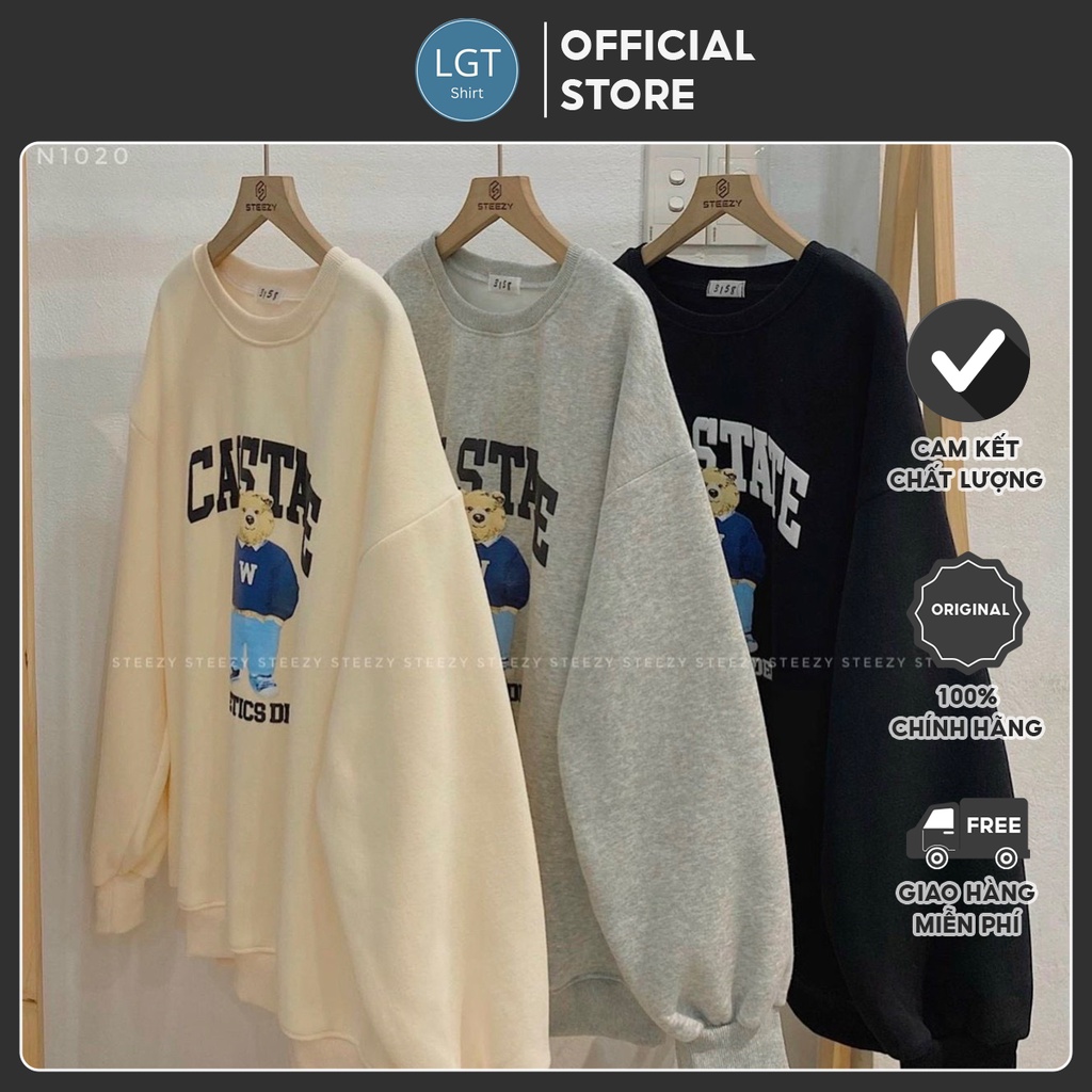 Áo Sweater Nữ Form Rộng AOA CALSTATE, Áo Khoác Sweater Nữ Chất Vải Nỉ Ngoại Dày Dặn Cao Cấp