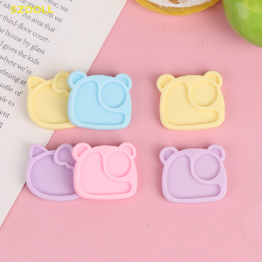 Set 4 / 10 Đĩa Đựng Thức Ăn Hình Thỏ Dễ Thương Trang Trí Nhà Búp Bê DIY