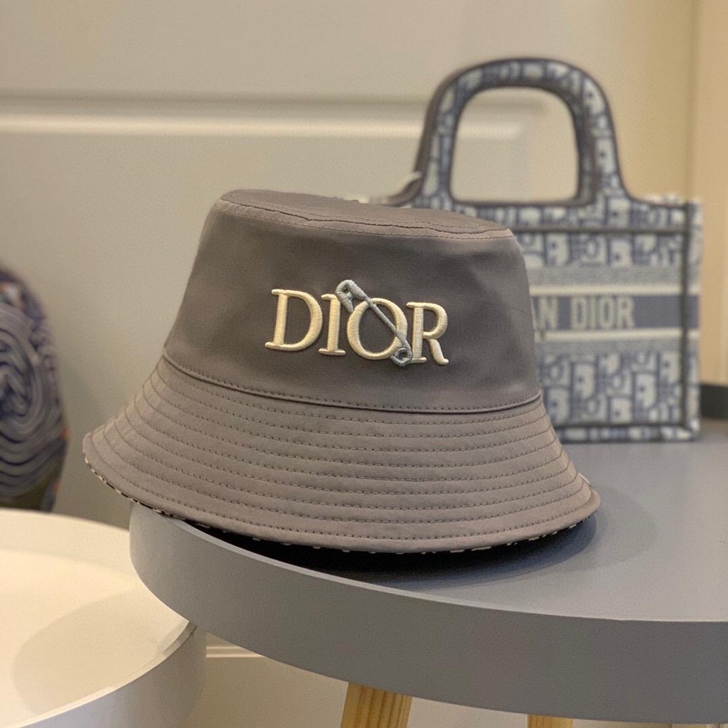 Mũ Bucket Thêu Chữ Dior Chất Lượng Cao Thời Trang Mùa Hè Cho Nam Và Nữ 55-59cm