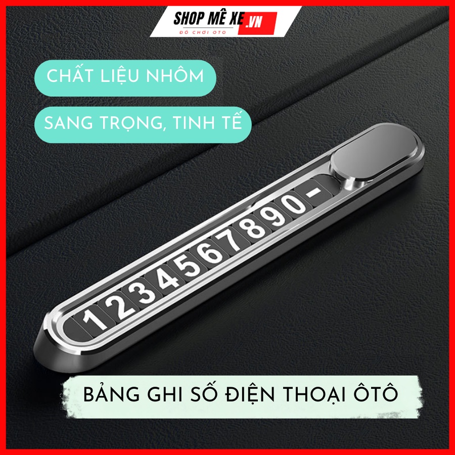 Bảng số điện thoại trên ô tô, bảng ghi số điện thoại gắn taplo để lại số điện thoại khi đỗ xe cao cấp - sang trọng