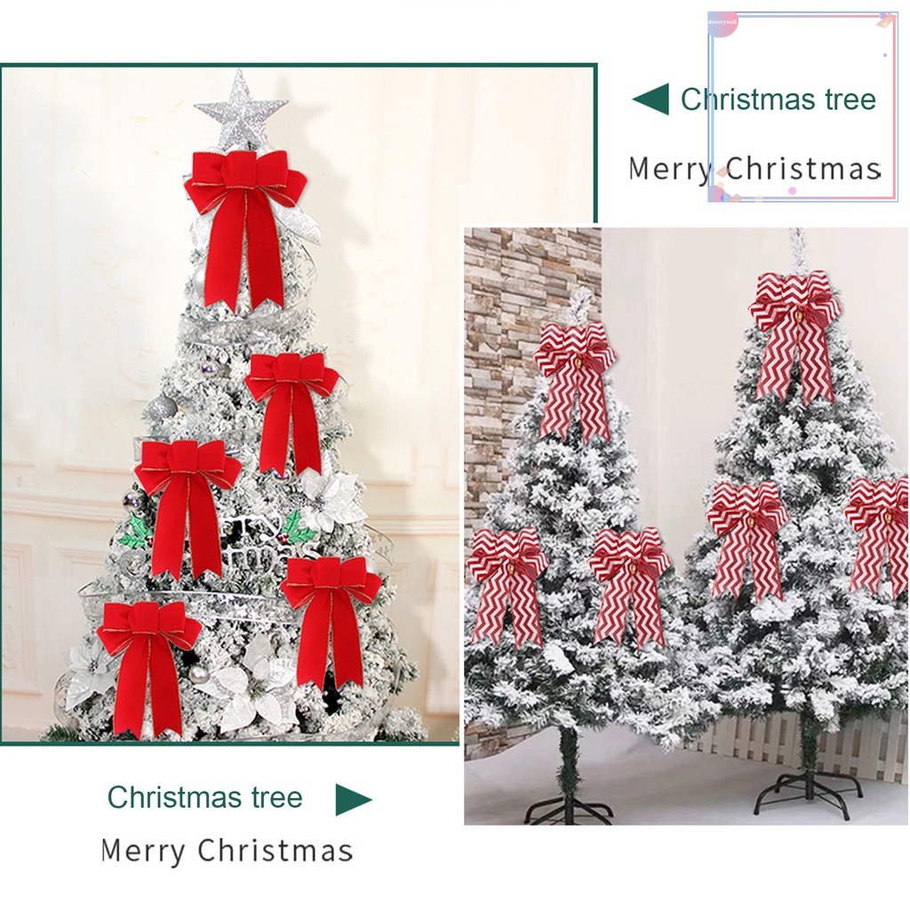 Nơ Treo Trang Trí Cây Thông Giáng Sinh Nhiều Họa Tiết Sáng Tạo