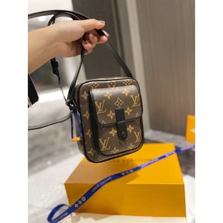 Túi đeo chéo eo vi nam da thật mini bag super full box nam châm xịn xò