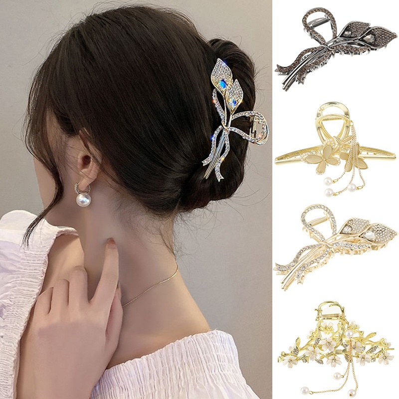 Haimeikang (MớI) Kẹp TóC HìNh Hoa ĐíNh Kim Cương Giả Sang TrọNg