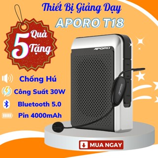 Máy Trợ Giảng Không Dây Aporo T18, Pin 4000mAh, Công Suất 30W, Dành Cho Giáo Viên - Loa Trợ Giảng Không Dây Aporo T18