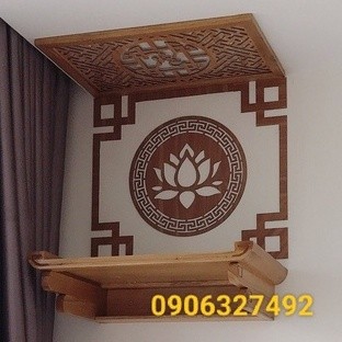 Bàn thờ treo tường đẹp 48x68 thờ phật và gia tiên