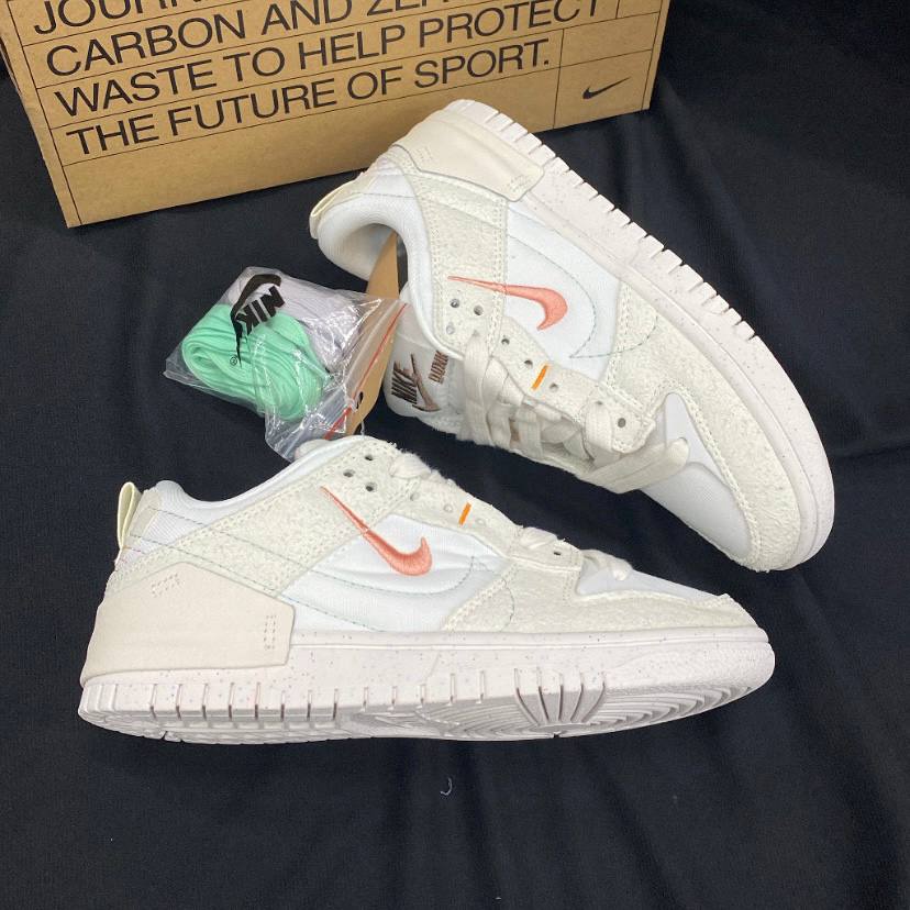 Giày SB Dunk Low Disrupt 2 Pale Ivory màu kem - Bản cao cấp Fullbox và phụ kiện