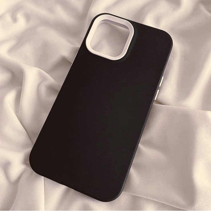 Ốp Điện Thoại Silicon Mềm Màu Trơn Chống Sốc 3 Trong 1 Cho iPhone 7 8 14 Plus X Xs Max Xr 11 12 13 14 Pro Max