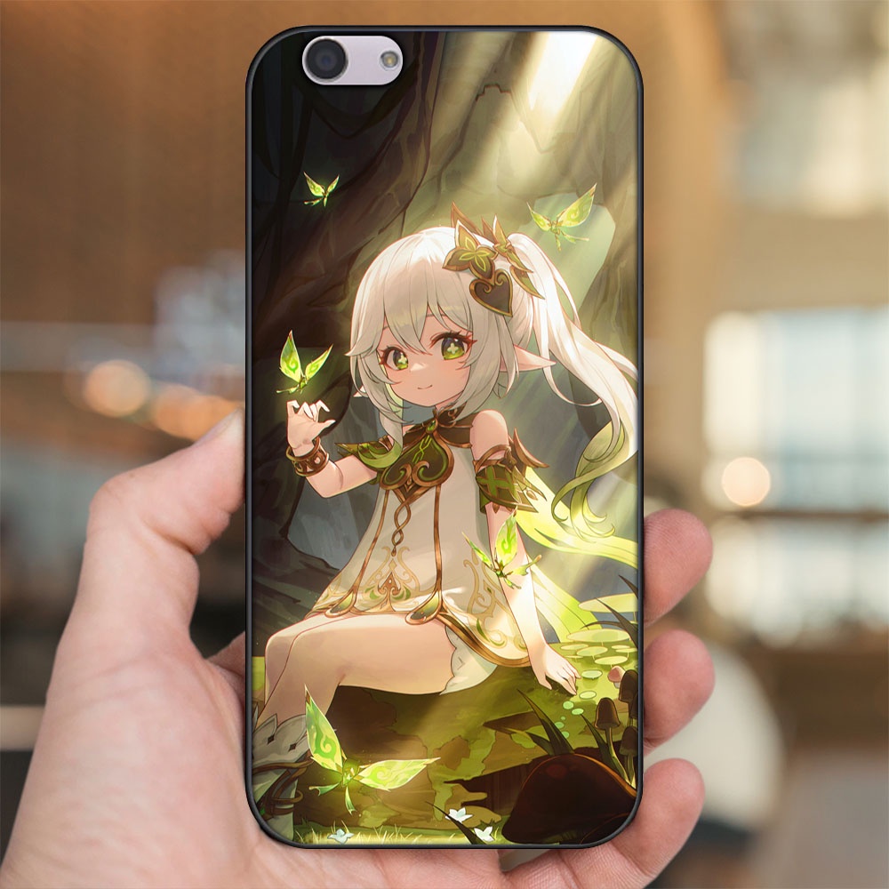 Ốp lưng Oppo F1s, F3, F3 Plus viền đen in hình Nahida Genshin Impact