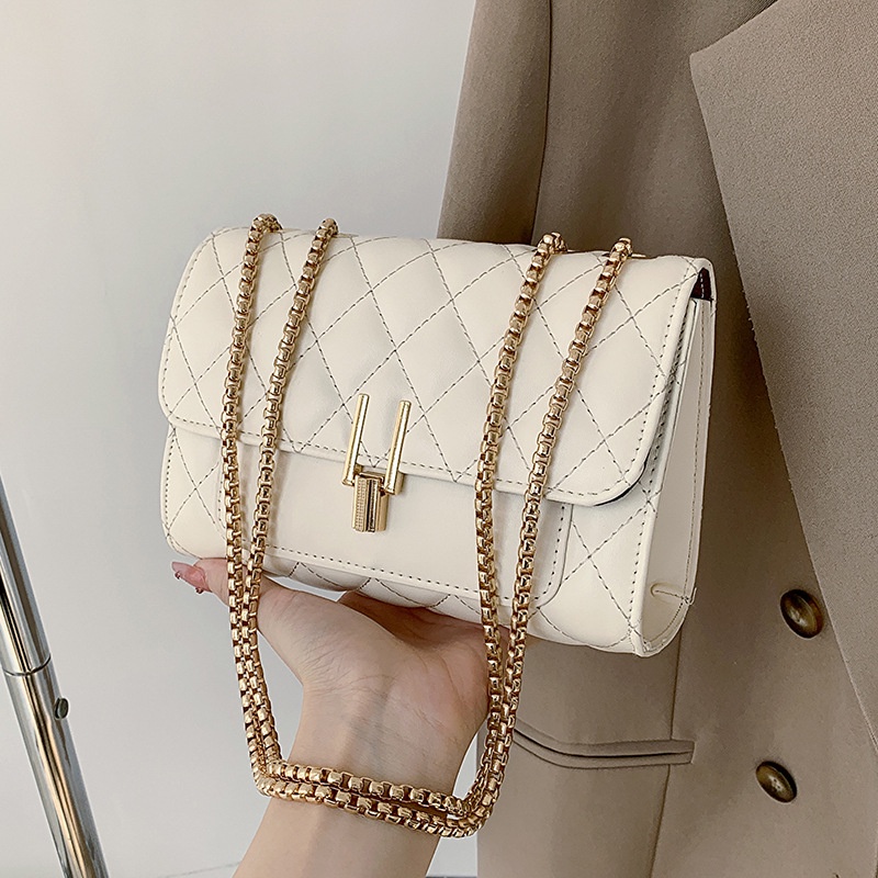 Túi Đeo Vai Dây Xích Đô Thị Hình Thoi Thời Trang Cho Nữ