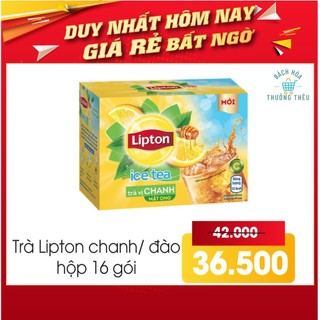 TRÀ LIPTON ICE TEA VỊ XOÀI - CHANH MẬT ONG - ĐÀO hộp 16 gói x 14g