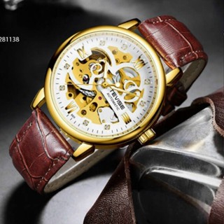 Đồng Hồ Nam Tevise máy cơ Automatic dây da