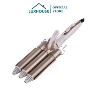 Máy làm xoăn tóc 3 trục tạo lượn sóng - bấm dập uốn gợn sóng nước - lọn to nhỏ phong cách hàn quốc