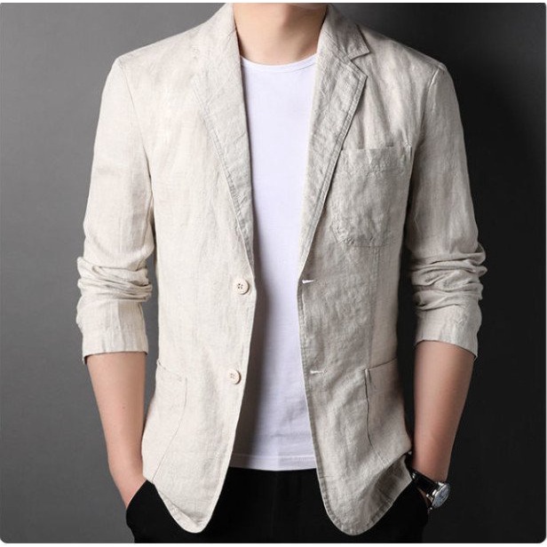 Áo Blazer- Áo Vest Nam Công Sở, Chất Liệu Linen Cao Cấp, Có Túi Thật, Lên Chuẩn Form CS06