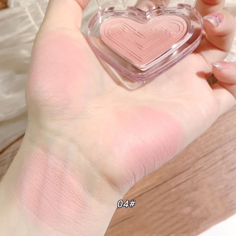 [2023Hàng mới về] Phấn má gradient Trái Tim Xinh Xắn KAKASHOW  mềm mịn 6 màu tùy chọn kiềm dầu kháng nước lâu trôi