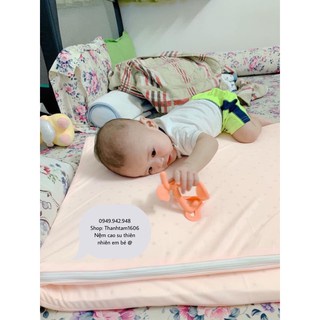 ĐỦ KÍCH CỠ-Nệm Em Bé Cao Su Thiên nhiên 2,5cm-Nệm bé nhỏ đi học, bé sơ sinh, nằm nôi cũi