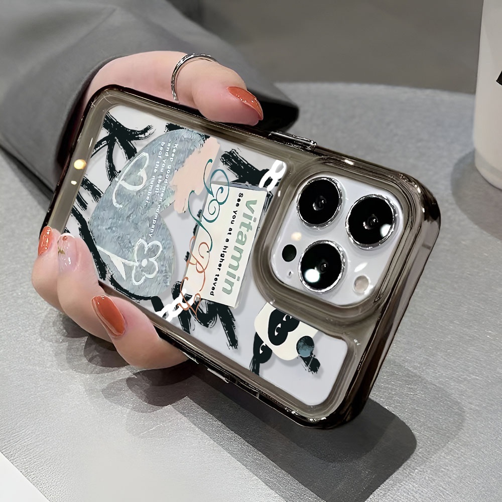 Ốp Điện Thoại Trong Suốt Họa Tiết Trái Tim Cho iphone 14ProMax 13 11 12 7Plus X XR XS Max