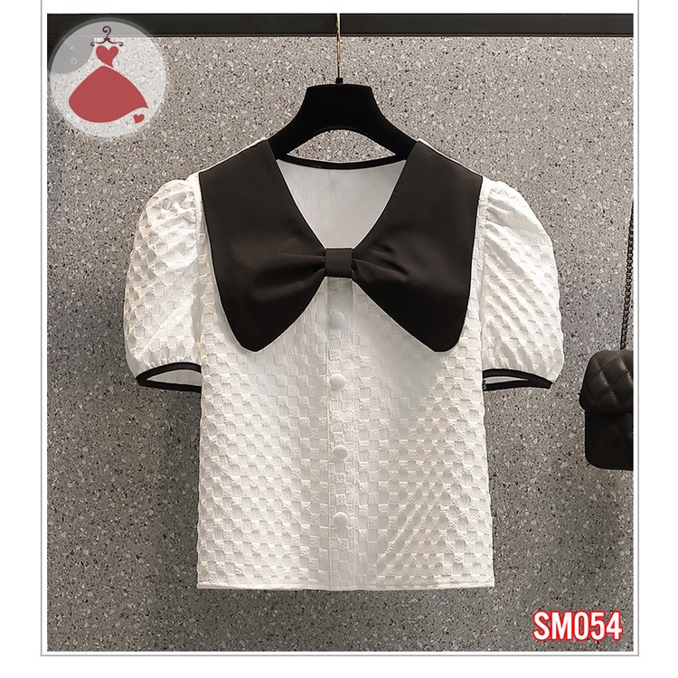 SOBIN BIG SIZE KG ÁO SƠ MI CỔ NƠ, ÁO SƠ MI NỮ THỜI TRANG SM054
