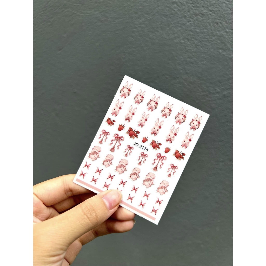 Sticker hình con thỏ  dán móng