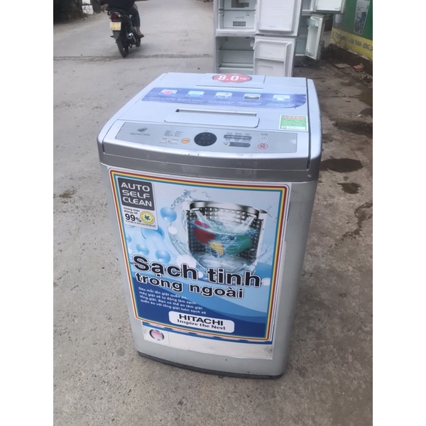 Máy giặt Hitachi cũ tốt 8 kg giặt vắt khoẻ