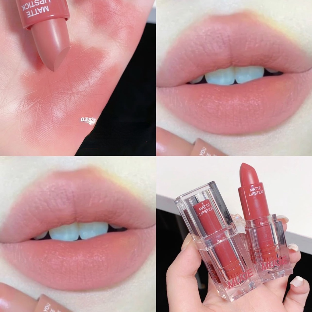 Son Môi MUGE LEEN Màu Nhung Lì Trong Suốt Lâu Trôi