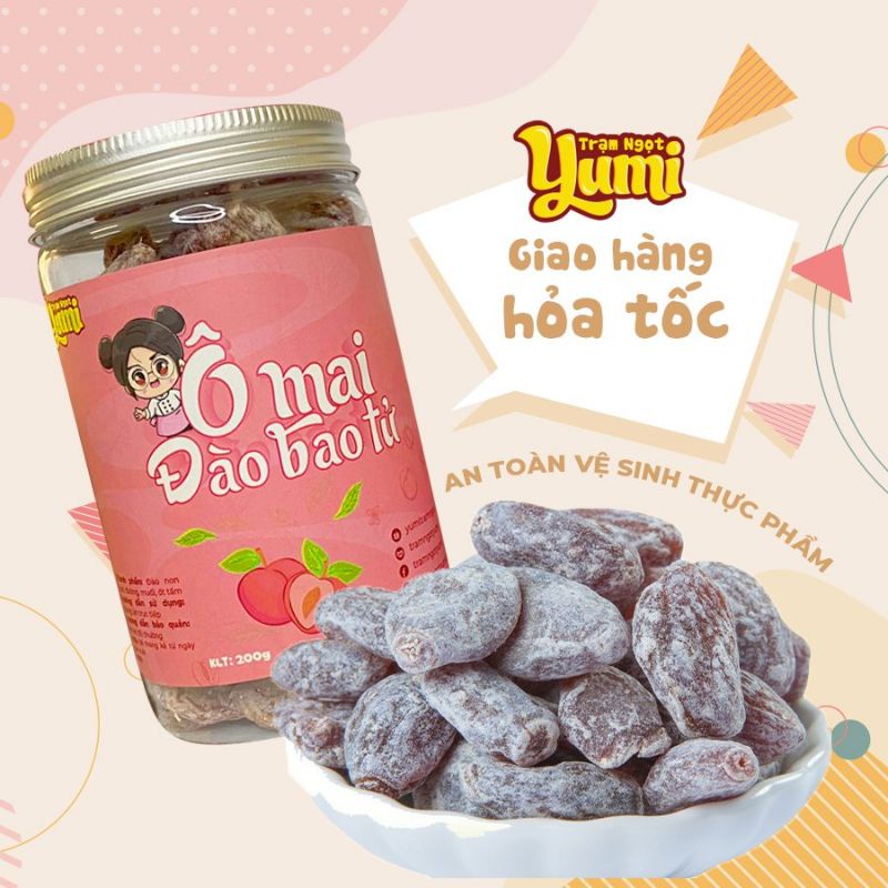 Đào bao tử Trạm ngọt Yumi Ô mai xí muội không hạt chua ngọt ăn vặt trái cây thơm ngon