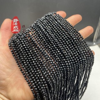 Chuỗi Hạt Tourmaline Màu Đen Tự Nhiên Dùng Làm Trang Sức DIY