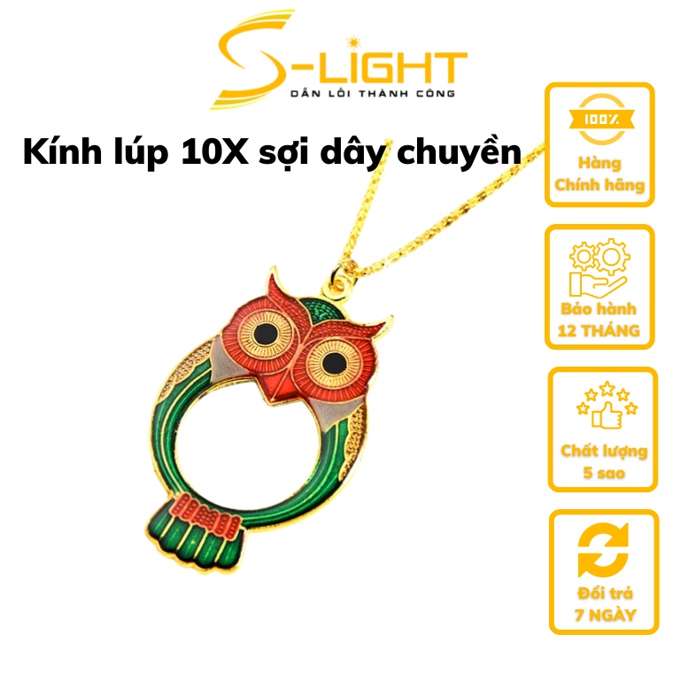 Kính lúp 10x kiêm sợi dây chuyền hình cú mèo k12090