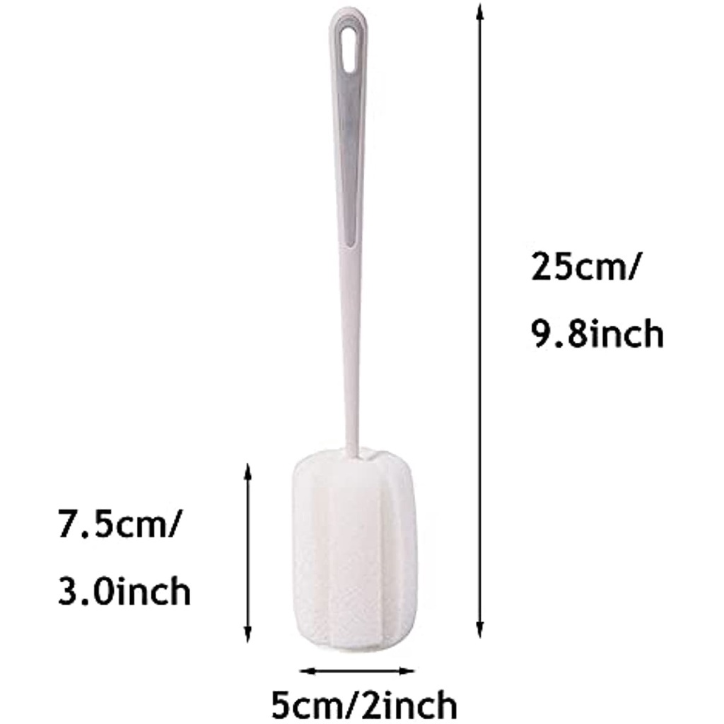 Cọ Xốp Cán Dài Vệ Sinh Bình Thủy Tinh / Bình Sữa / Ấm Trà / Cà Phê Tiện Dụng