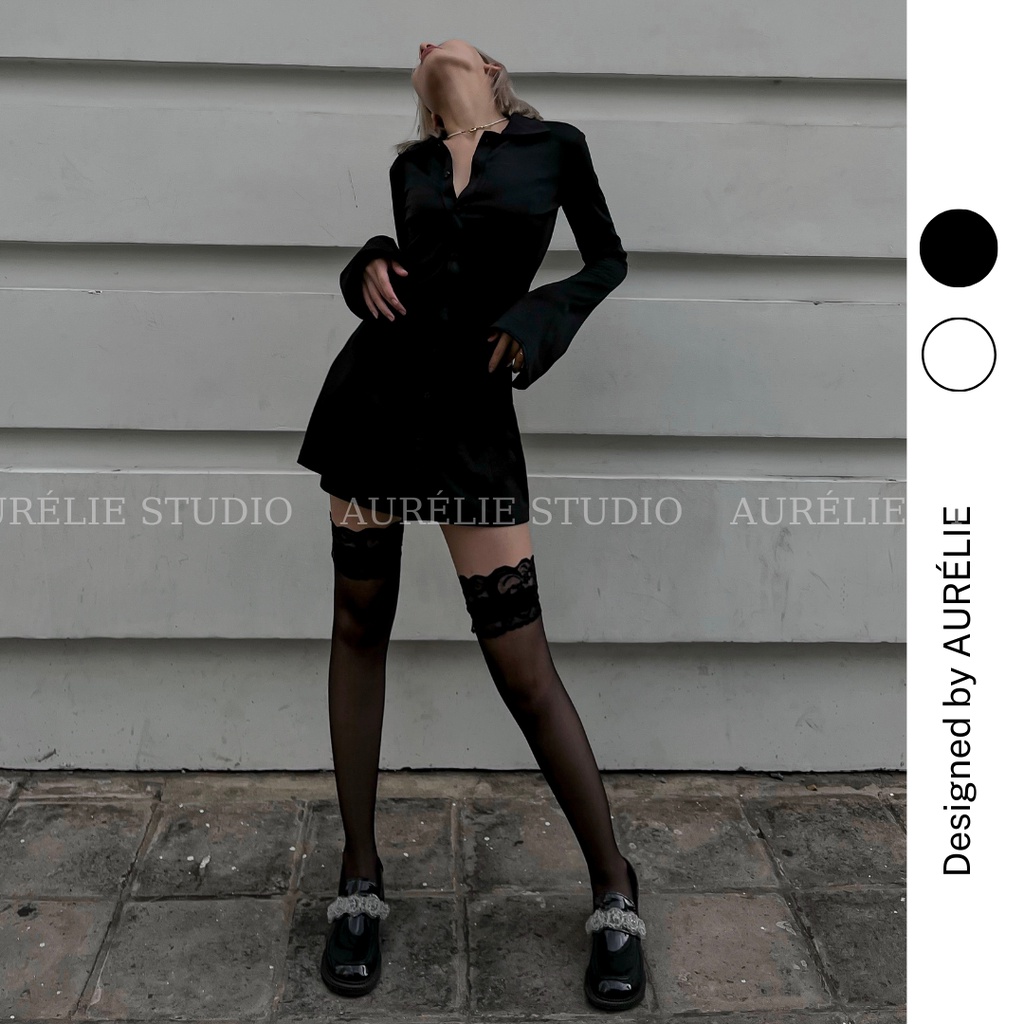 Váy dáng sơ mi phong cách Dark Academia BERNIE DRESS by AURÉLIE