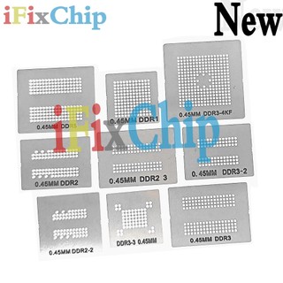 9 Chiếc Trực Tiếp Nhiệt BGA Reballing Stencil Mẫu Cho Bộ Nhớ RAM DDR1 DDR2 DDR3 DDR5