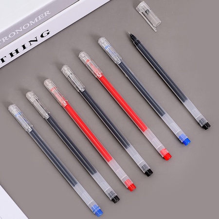 Bút gel Thân Liền Mực vỏ trong suốt ngòi 0.5mm dành cho học sinh