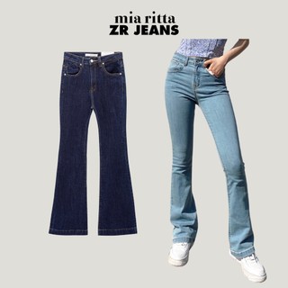 Quần jeans ZR Mia Ritta J468 quần jeans loe dài cạp cao ảnh thật