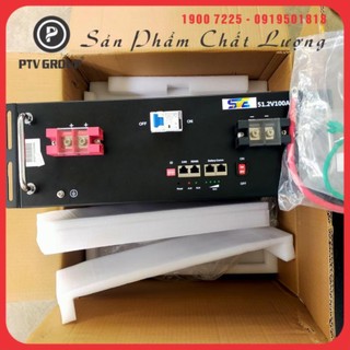 Pin lưu trữ lithium hiệu sve 48v-100ah rack mount, có giao tiếp với inverter