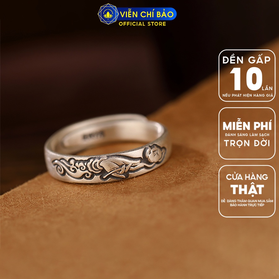 Nhẫn bạc nữ niêm hoa vi tiếu chất liệu bạc Thái 925 thời trang phụ kiện trang sức Viễn Chí Bảo N000779