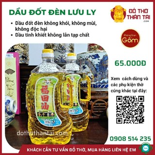 Đèn dầu thắp bàn thờ , đèn đốt dầu không khói