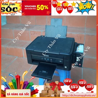 Máy in màu cũ đa chức năng Epson L360 in photocopy scan đầy đủ máy dẫn mực hãng bền đẹp bảo hành INECO