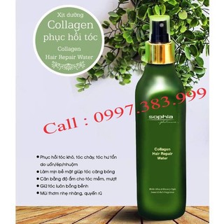Xịt tóc dưỡng collagen sophia phục hồi tóc collagen hair repair water 250ml
