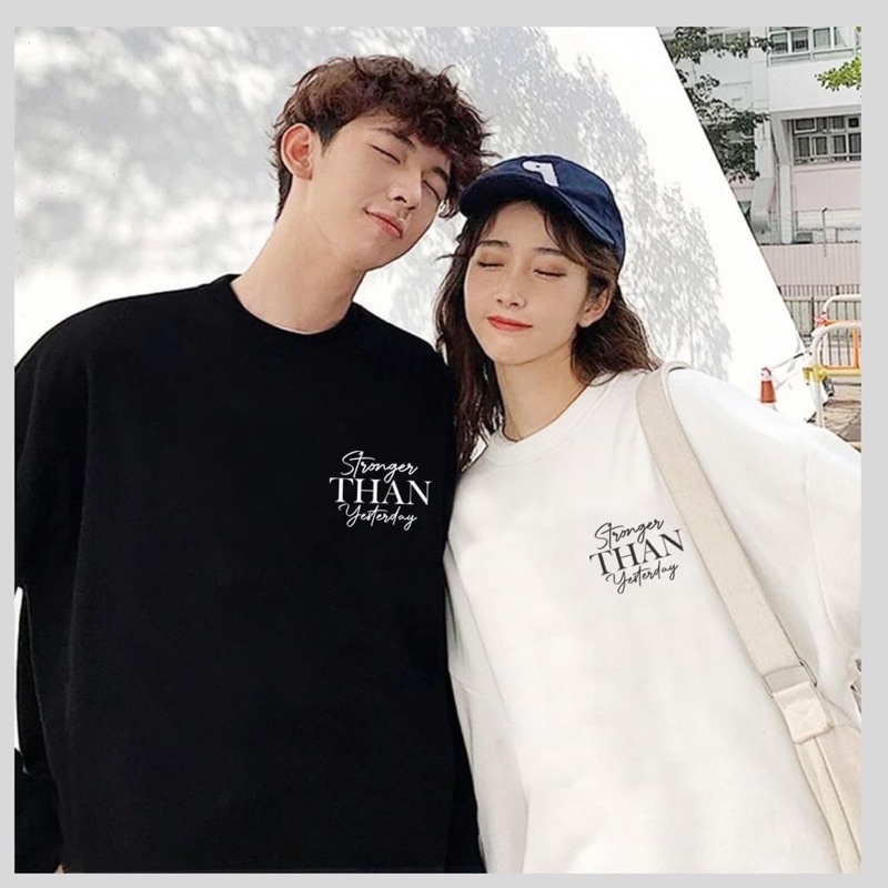 Áo nỉ đôi dài tay basic sweater thu đông cao cấp